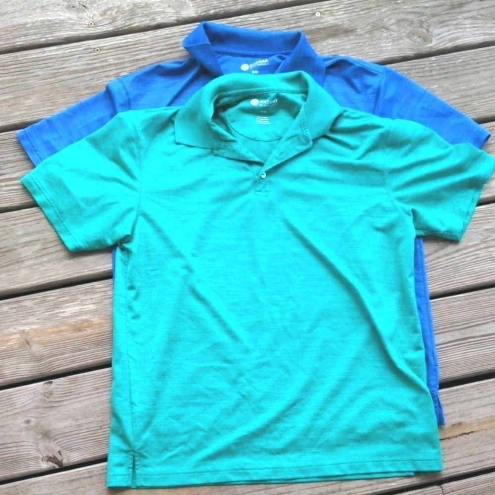 Haggar bundle of 2 men's polo shirts medium